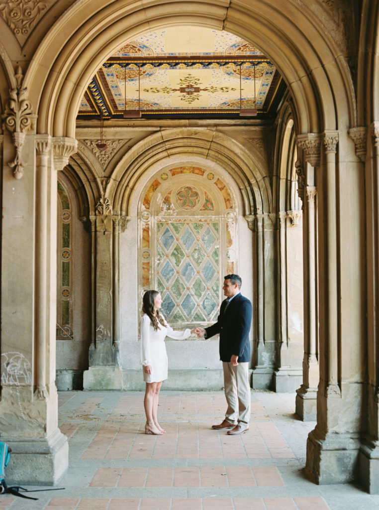 bethesda fountain engagement session